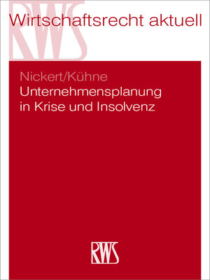 cover image of Unternehmensplanung in Krise und Insolvenz